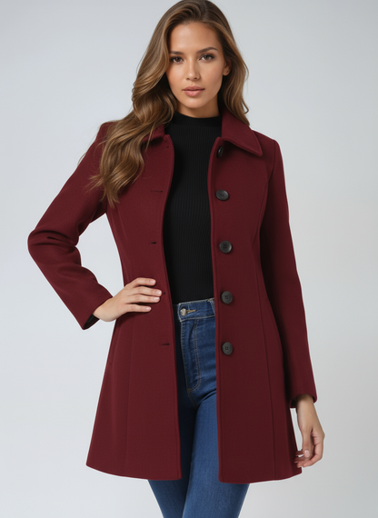 Maureen – Elegant Tailored Button-Front Coat