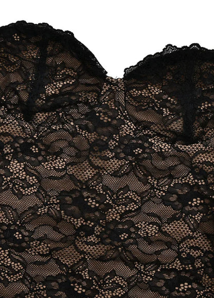 Mia | Noir Lace Maxi Dress