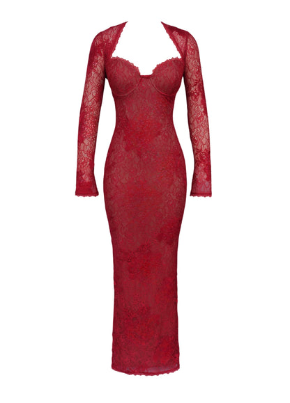 Mia | Noir Lace Maxi Dress