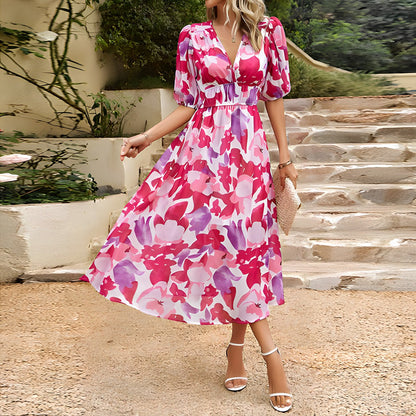 Alexandria | V-Neck Midi Dress
