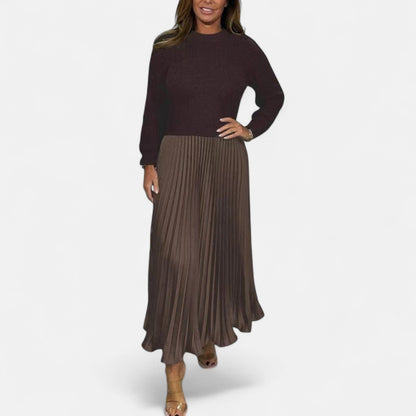 Karlee | Maxi Dress with Jumper and Pleated Skirt