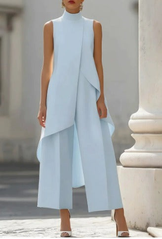 Faye – Asymmetric High-Neck Tailored Set