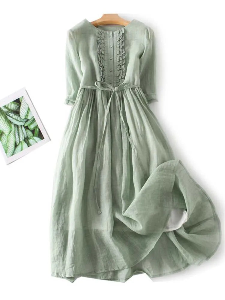 Krystyn | Stylish Linen-Look Dress