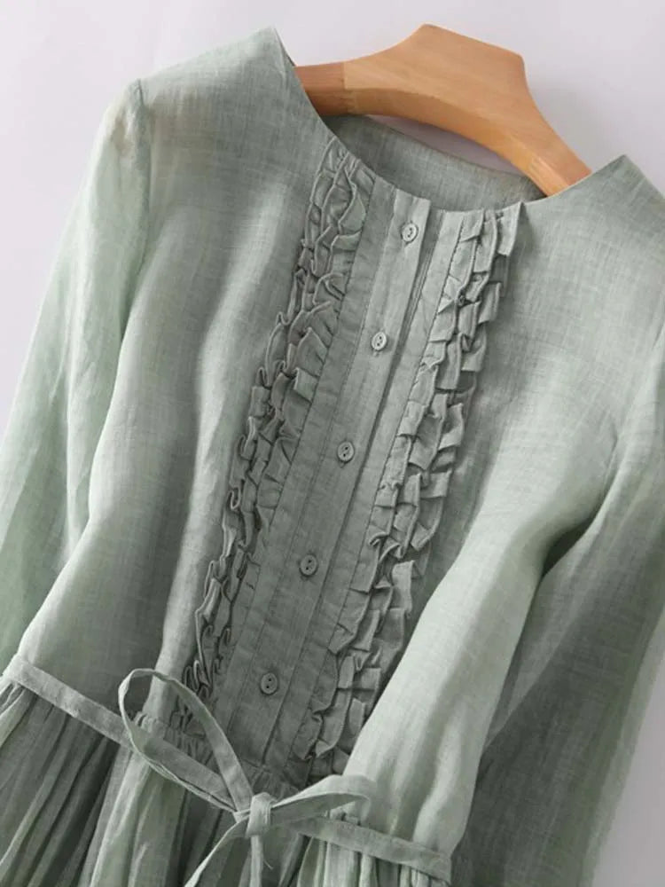 Krystyn | Stylish Linen-Look Dress