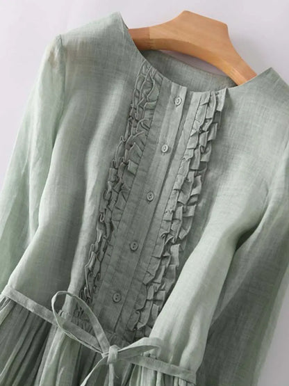 Krystyn | Stylish Linen-Look Dress