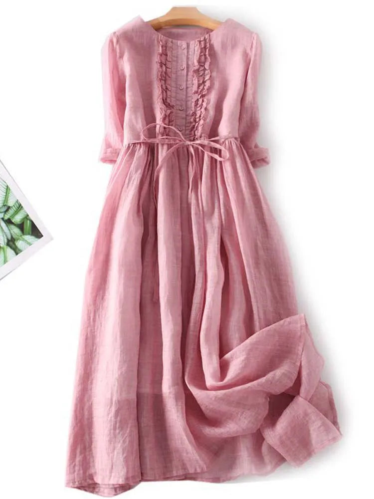 Krystyn | Stylish Linen-Look Dress