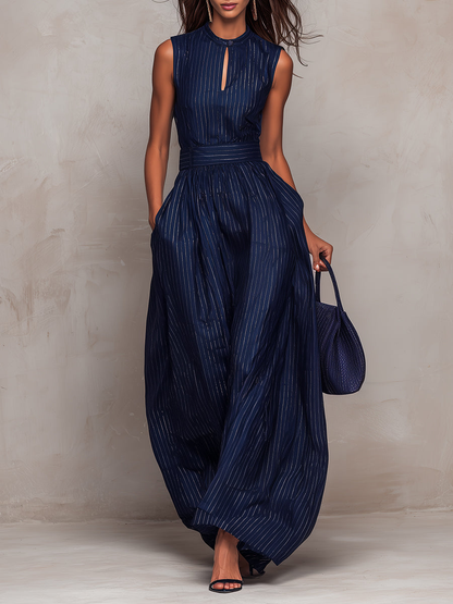 Felicia – Striped Wide-Leg Elegant Jumpsuit