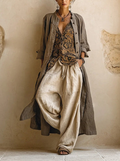 Jill – Relaxed Wide-Leg Three-Piece Set
