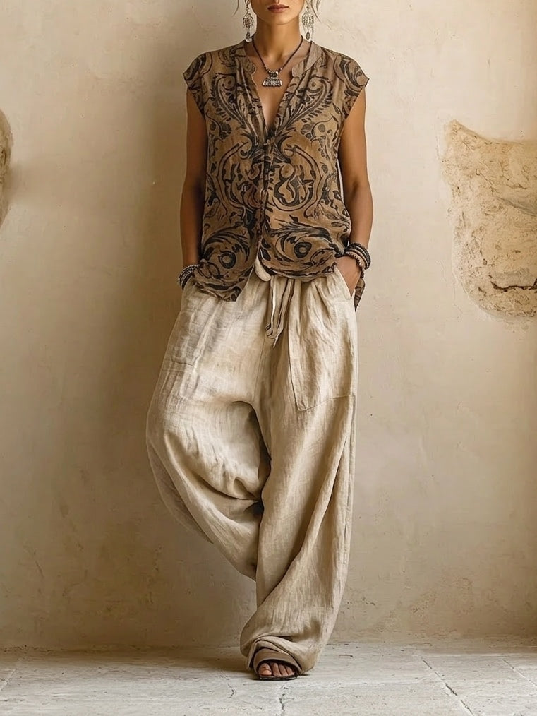 Jill – Relaxed Wide-Leg Three-Piece Set