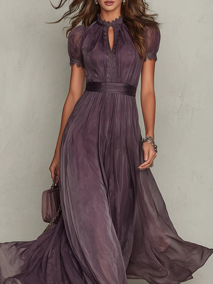 Nikole | Vintage Elegant Chiffon Maxi Dress