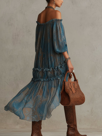 Quincy | Off-Shoulder Boho Mini Dress