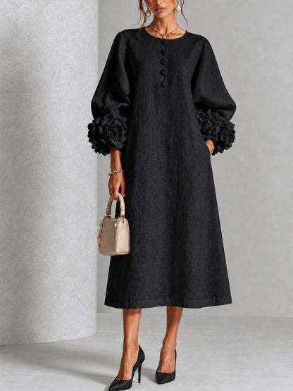 Leonie – Sculptural Cuff Midi Dress