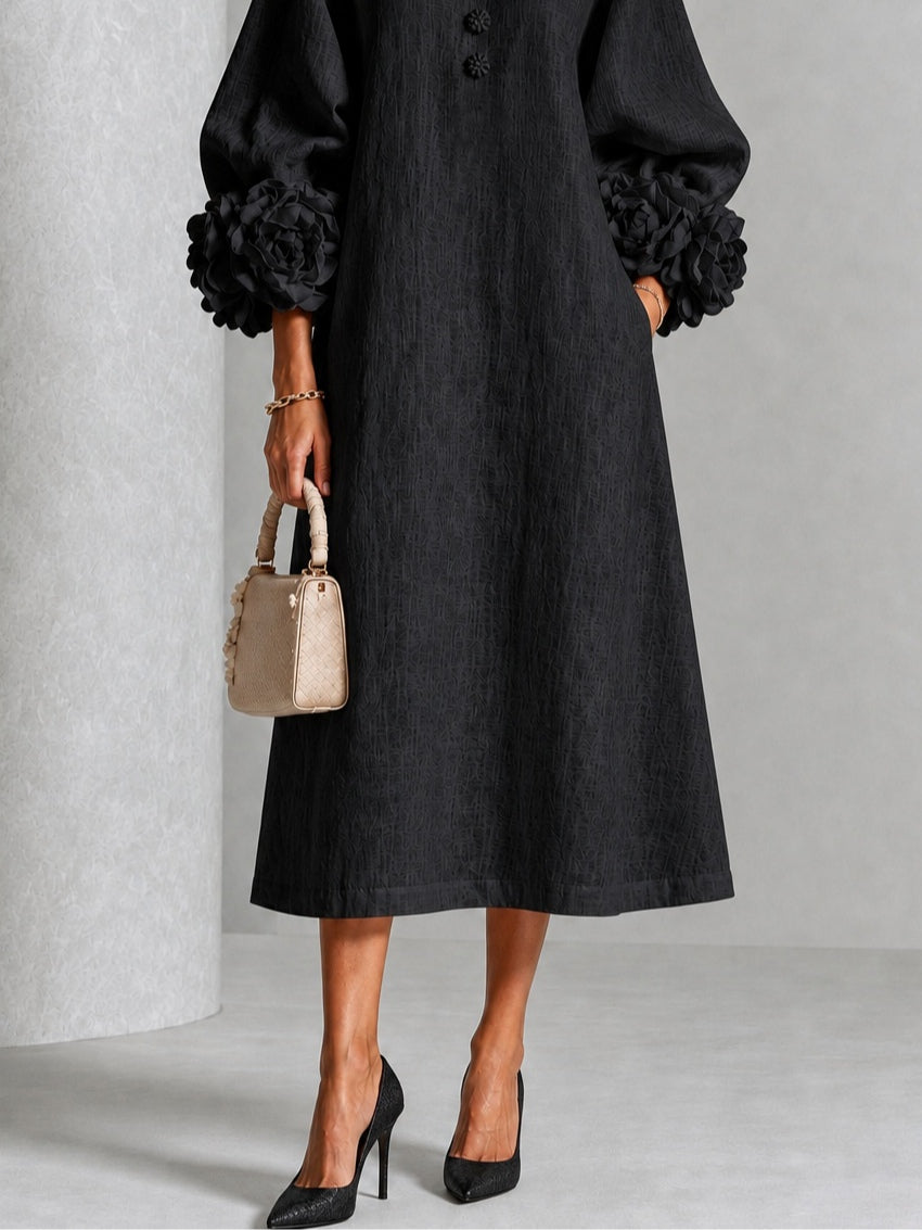 Leonie – Sculptural Cuff Midi Dress