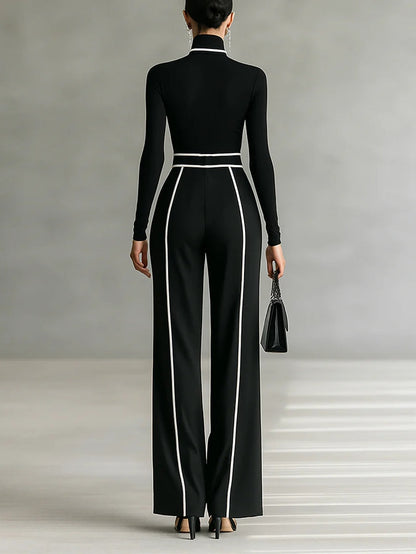 Violet | Turtleneck Wide-Leg Pants Set