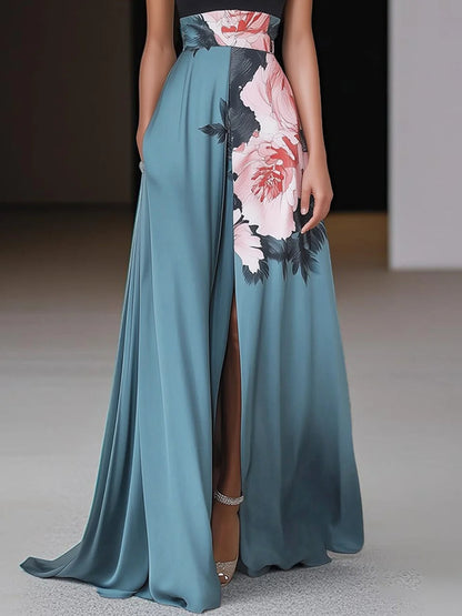 Simone | A-Line Floral Maxi