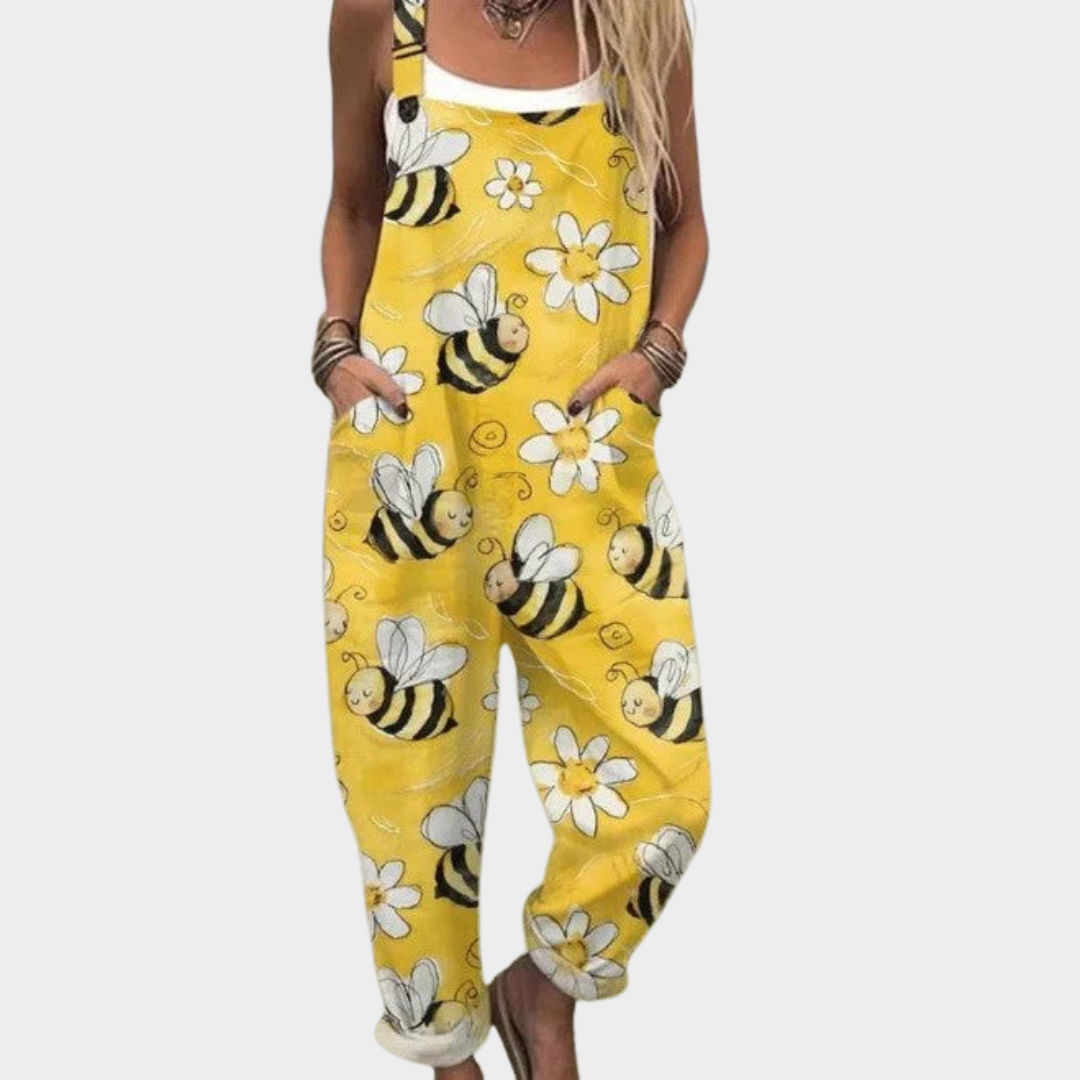 Luna | Yellow Blossom Overalls