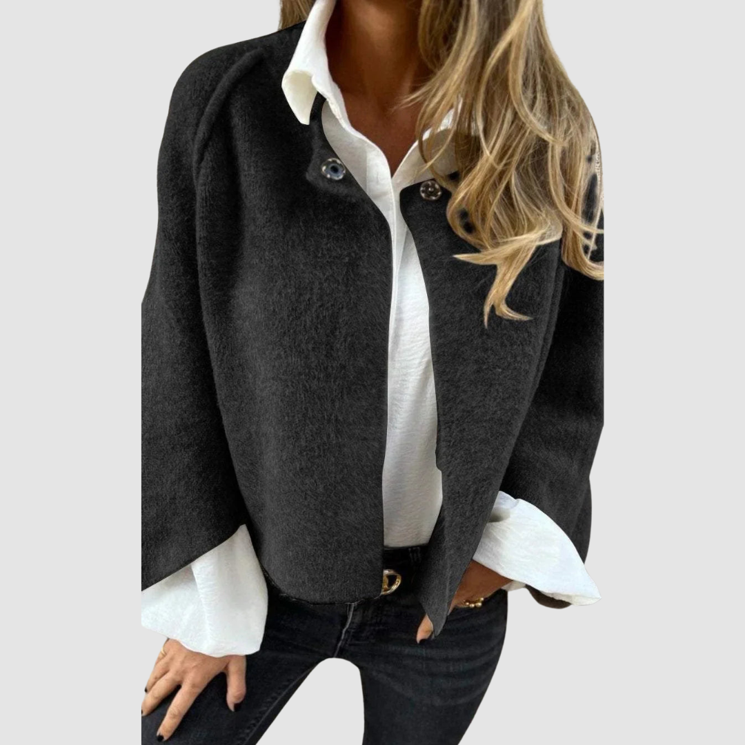 Cora – Soft Knit Cardigan with Jewel Buttons