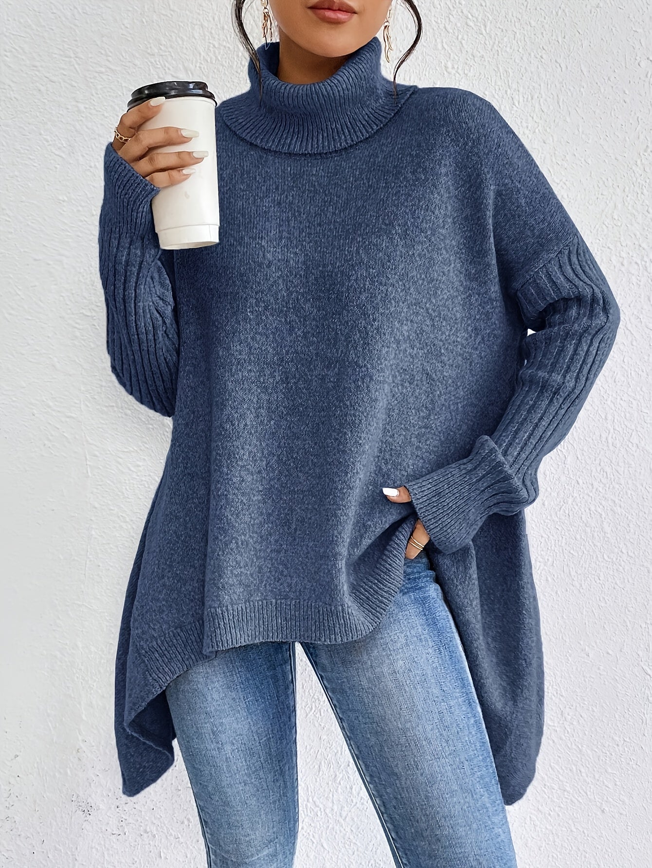 Jodi – Turtleneck Oversized Casual Jumper