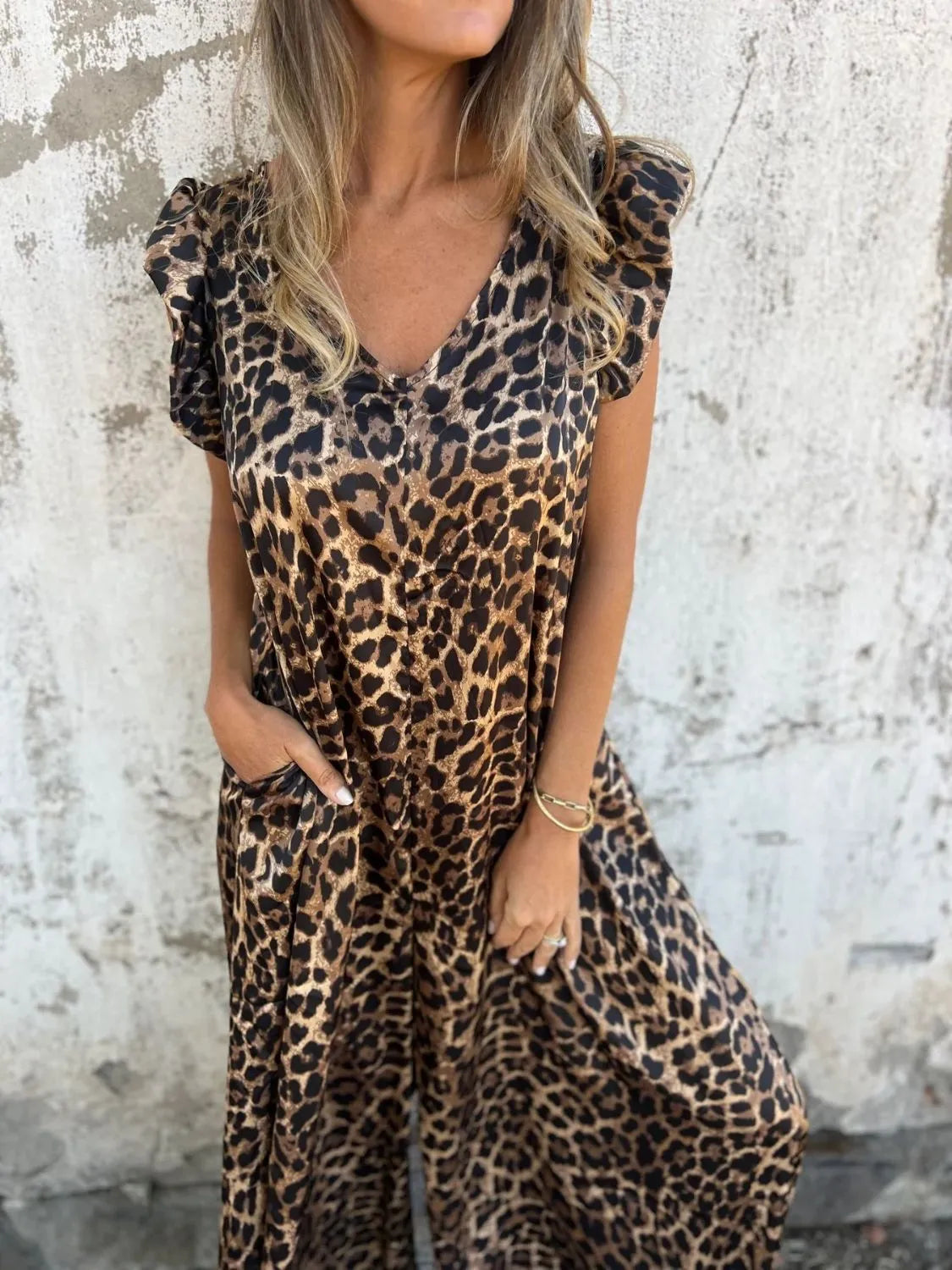 Pamela – Animal Print Tiered Midi Dress