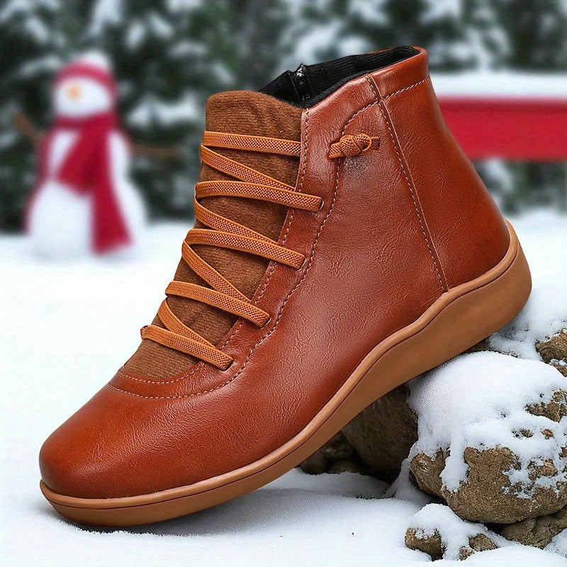 Carla – Lace-Up High-Top Ankle Boots