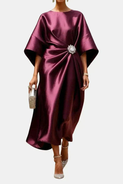 Alaina | Elegant Satin Maxi Dress