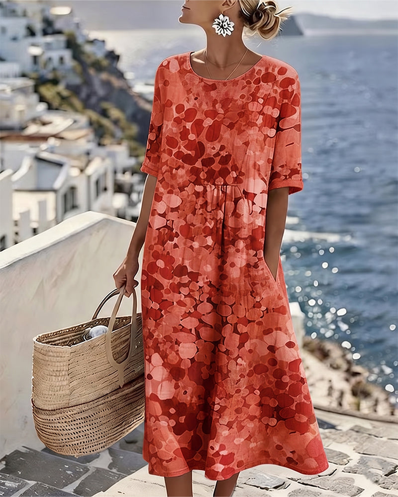Mary – Floral Print Midi Dress