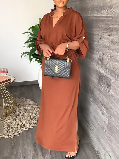 Henrietta – Drawstring Waist Maxi Dress