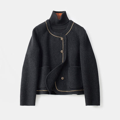 Jane – Knit Jacket with Contrast Trim