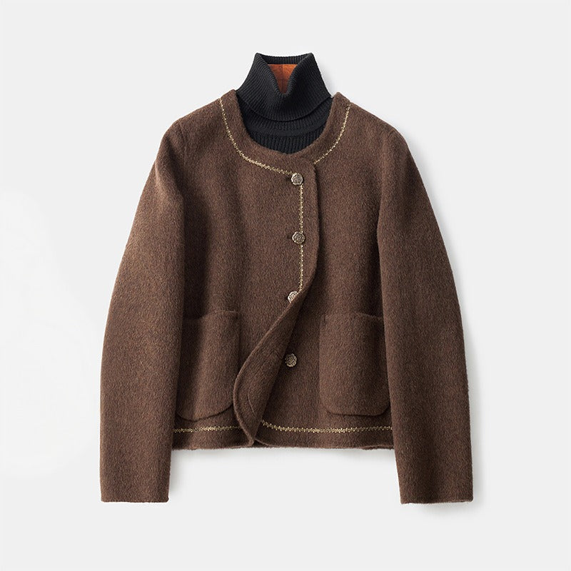 Jane – Knit Jacket with Contrast Trim