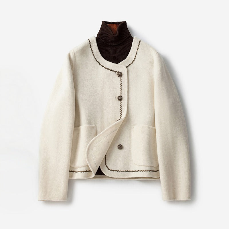 Jane – Knit Jacket with Contrast Trim