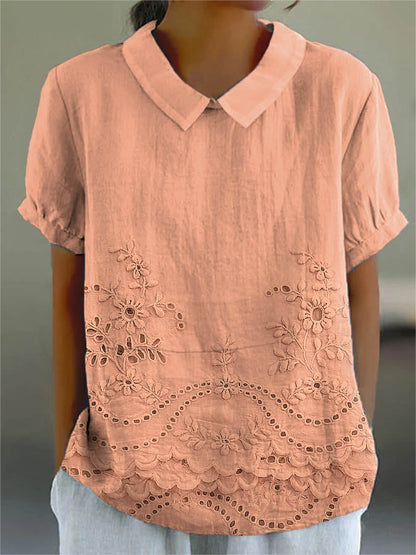 Janie | Floral Embroidered Shirt