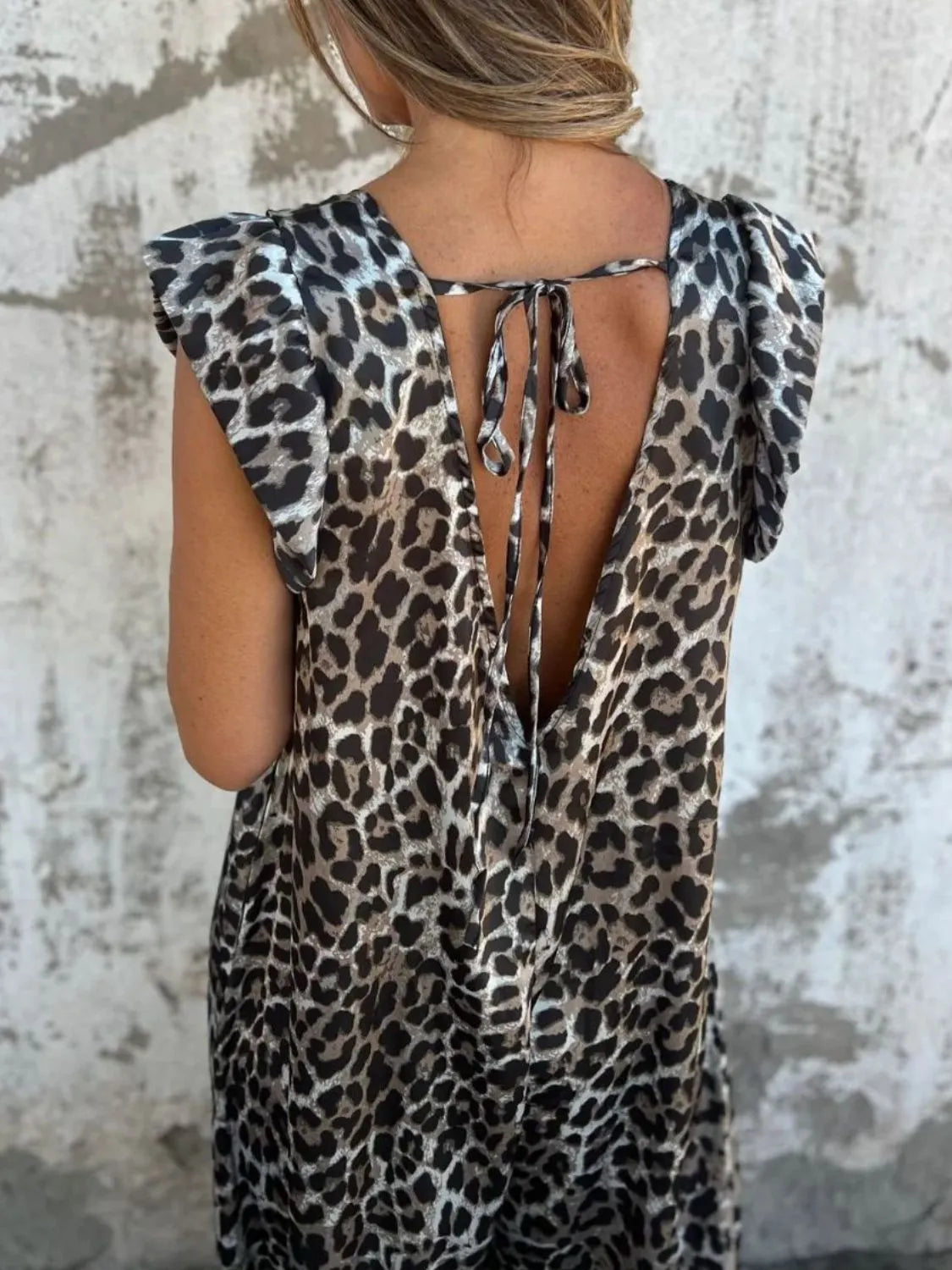 Pamela – Animal Print Tiered Midi Dress