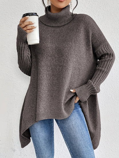 Karen – Oversized Turtleneck Knit Jumper