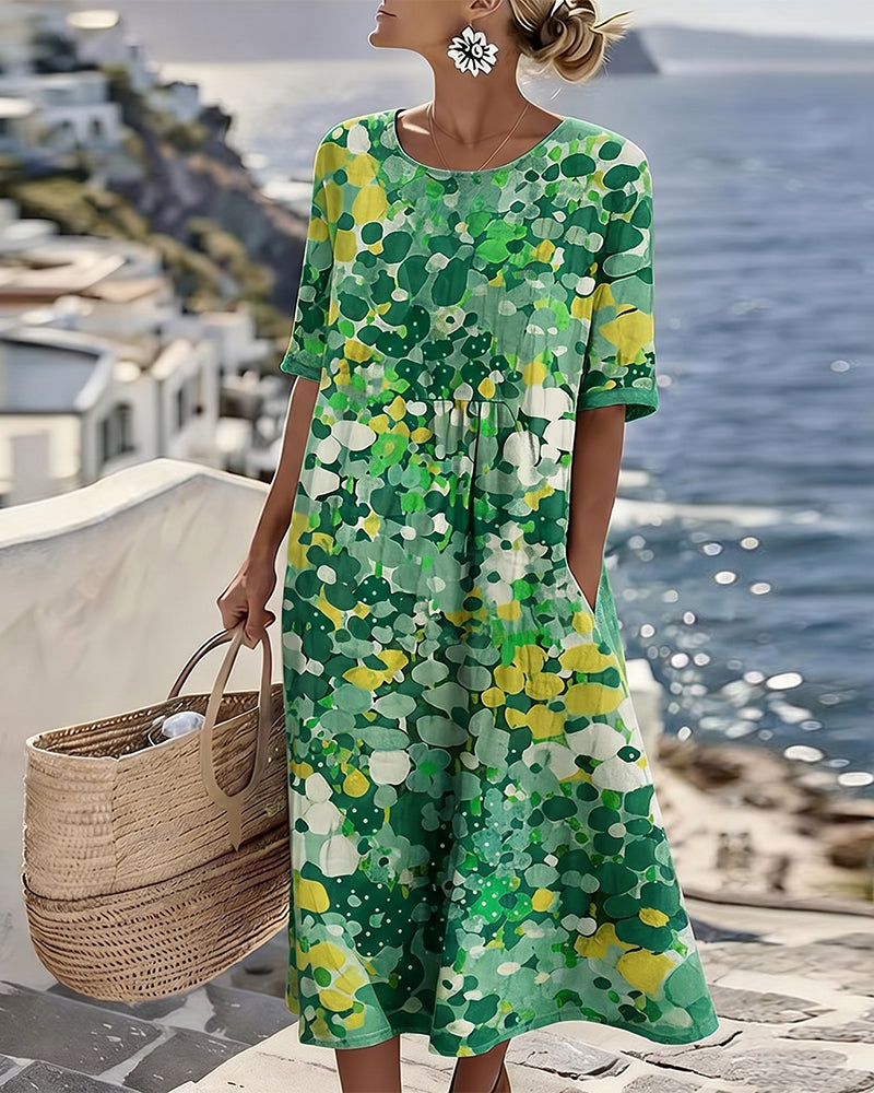 Vicki – Floral Print Relaxed Midi Dress