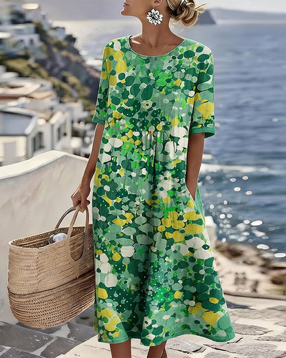 Mary – Floral Print Midi Dress