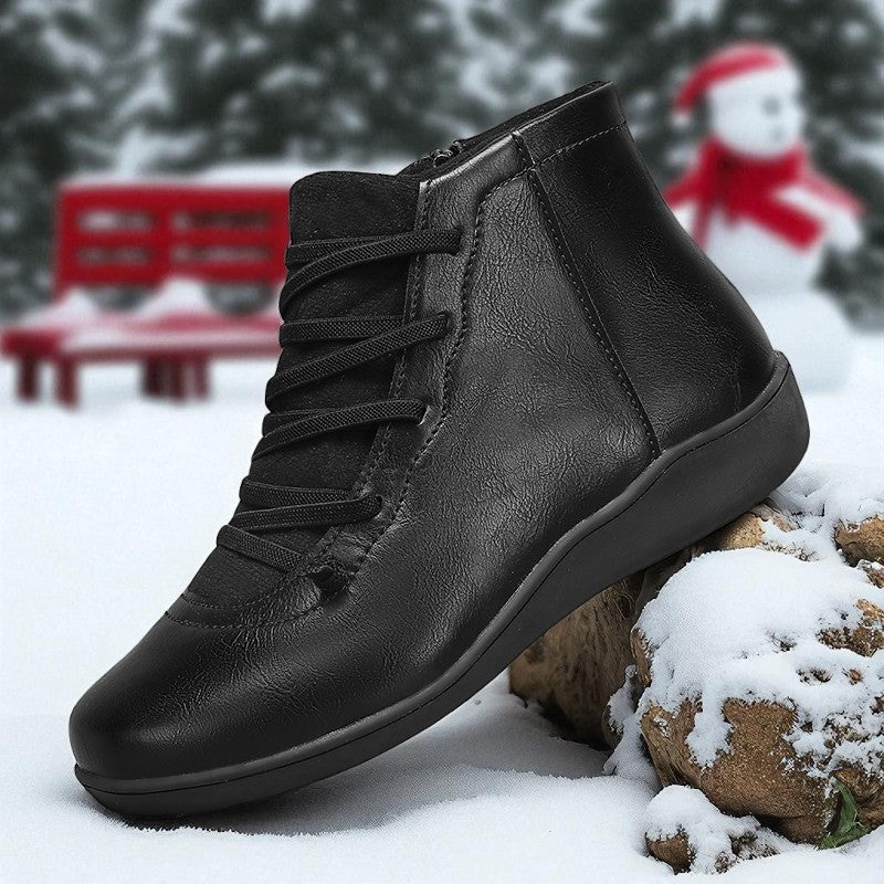 Carla – Lace-Up High-Top Ankle Boots