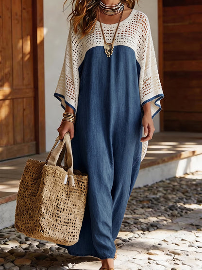 Ruth – Crochet Panel Relaxed Maxi Dress