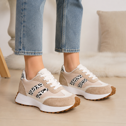 Bonnie – Leopard Print Lace-Up Sneakers