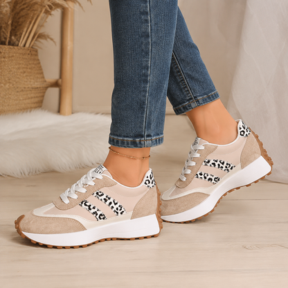 Bonnie – Leopard Print Lace-Up Sneakers
