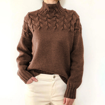 Myra – Cable Knit Turtleneck Jumper