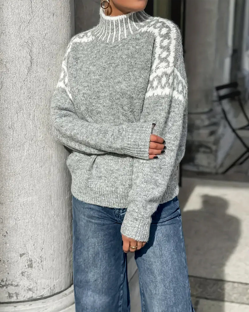 Jessica – Nordic Knit Turtleneck Jumper