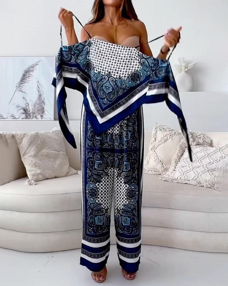 Carolanne | Holiday Ready Stylish Lace-Up Vest & Pants Two-Piece Set Dress