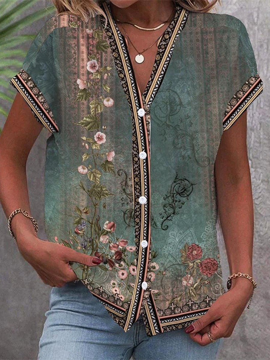 Ruby | Watercolour Petal Blouse
