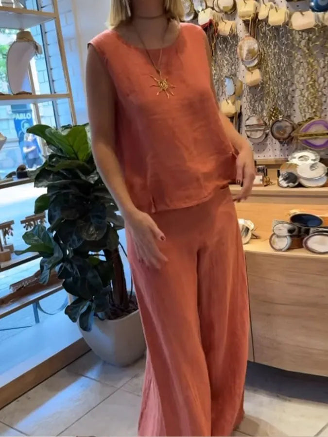 Luella – Relaxed Linen-Look Two-Piece Set