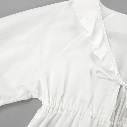 Ashlee | Top and Shorts with Ruffles and Tie