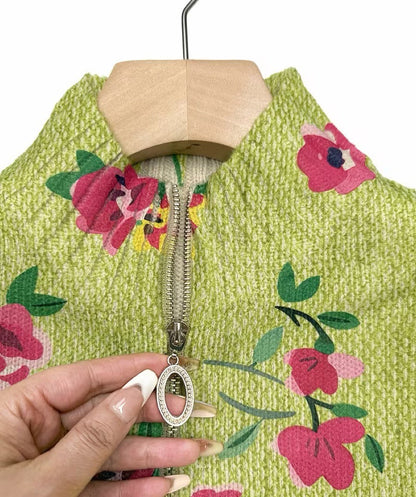 Katherine – Floral Zip-Up Bomber Jacket