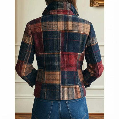 Anne – Classic Plaid Tailored Jacket