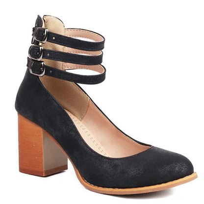 Kallie | Triple Buckle Heels