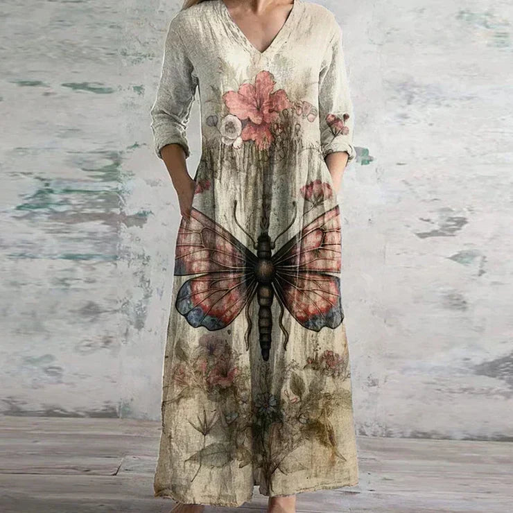 Pandora | Elegant Retro Maxi Dress