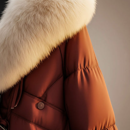 Hazel – Quilted Puffer Jacket with Faux Fur Collar